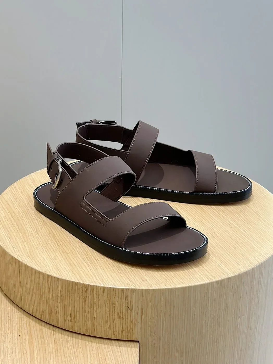 Loro Piana Nama Sandal Dark Brown