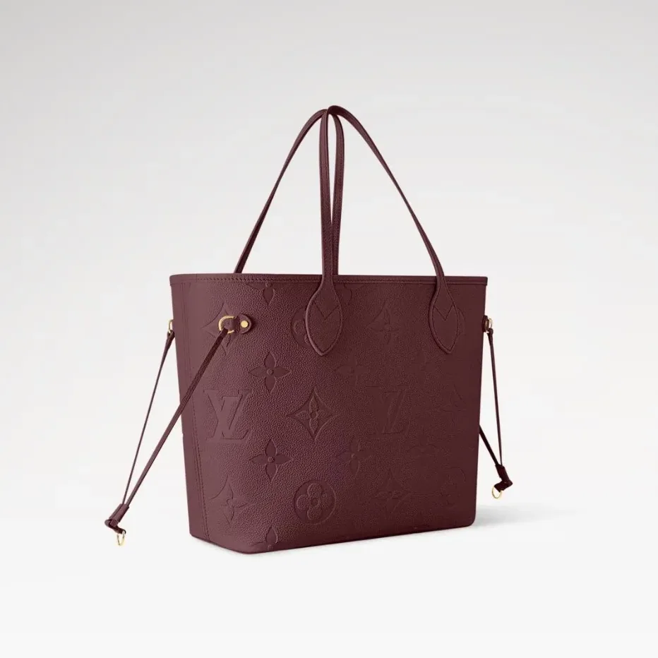 Louis Vuitton Neverfull MM Tote Bag in Grenat Gold Hardware