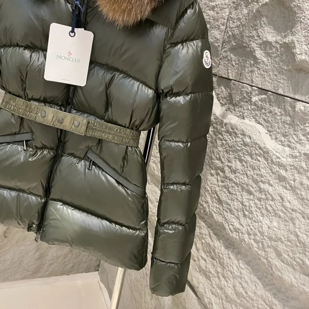 Moncler Boed Hooded Shearling-Trimmed Short Down Jacket Dark Green Moncler Boed Hooded Shearling-Trimmed Short Down Jacket Dark Green