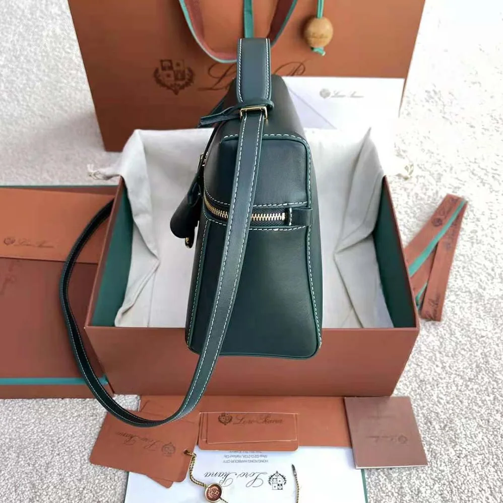 Loro Piana Extra Bag in Calfskin Leather for Women in Green