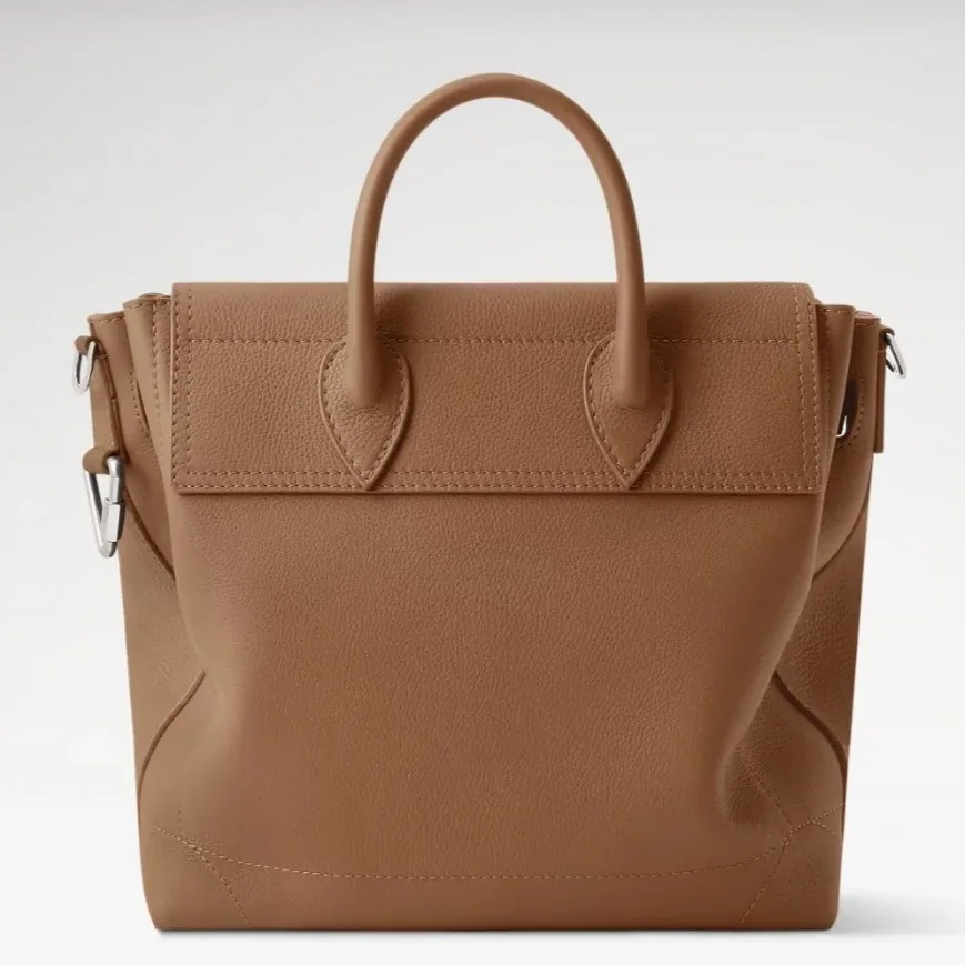 Louis Vuitton Steamer 30 Top Handle Bag in Tan Silver Hardware