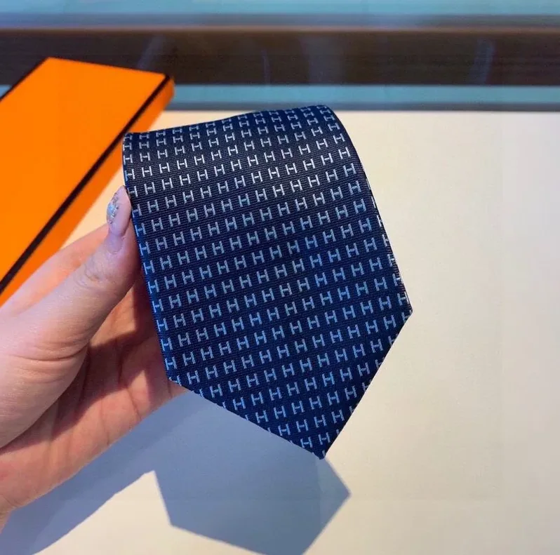 Hermes Faconnee H Bicolore Tie Marine/Bleu Hermes Tie 17 for Men Hermes Faconnee H Bicolore Tie Marine/Bleu Hermes Tie 17 for Men