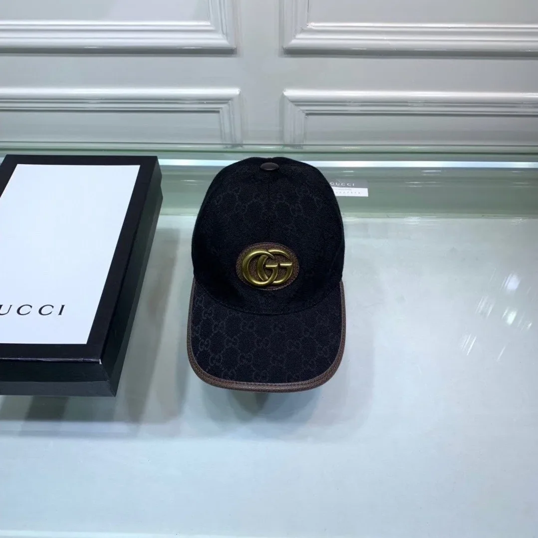 Gucci Canvas Baseball Hat Black GG Gucci Canvas Baseball Hat Black GG