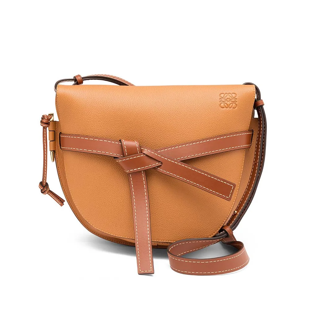 Loewe Gate Bag in Soft Grained Calf Leather for Women in Brown