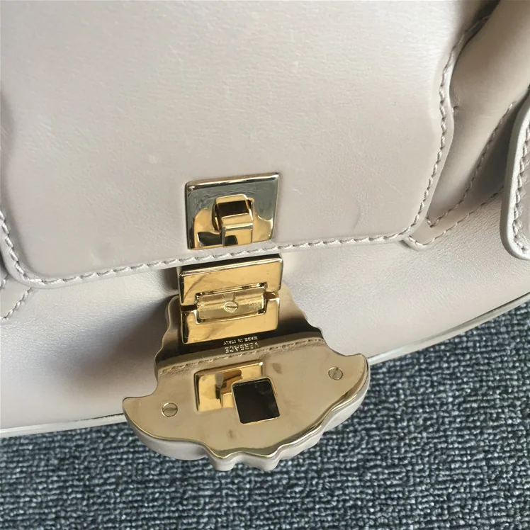 Versace Palazzo Empire Medium Bag in Calf Leather in White Versace Palazzo Empire Medium Bag in Calf Leather in White