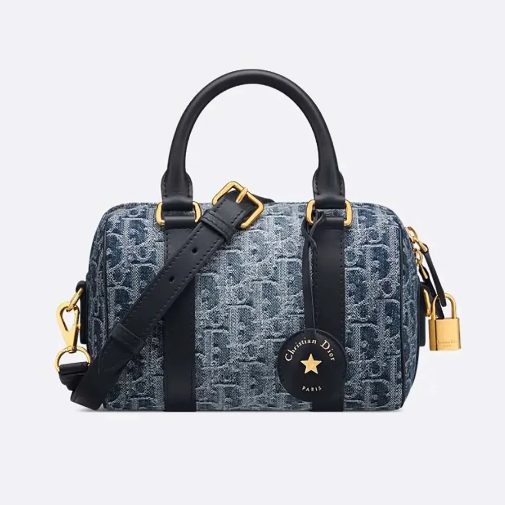 Dior Groove 20 Bag Blue Denim Dior Oblique Jacquard for Women
