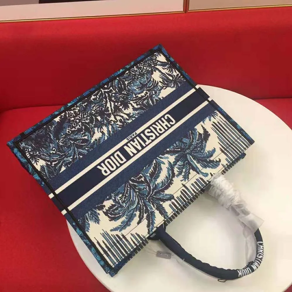 Dior Dior Book Tot Blue Dior Palms Embroidery for Women
