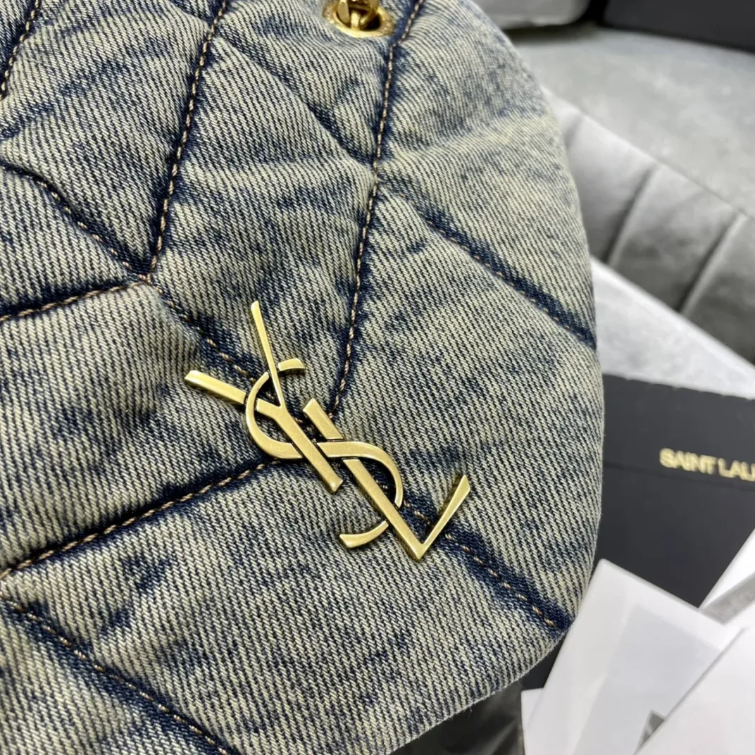 Saint Laurent Puffer Toy Bag Grey / Saint Laurent Puffer Toy Bag Grey /