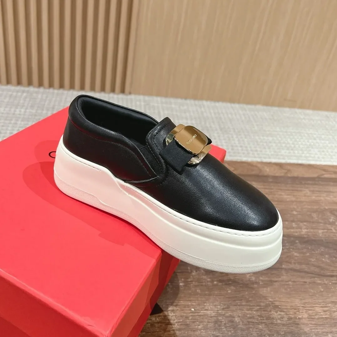 Ferragamo New Vara Plate Slip On Sneakers Black Ferragamo New Vara Plate Slip On Sneakers Black