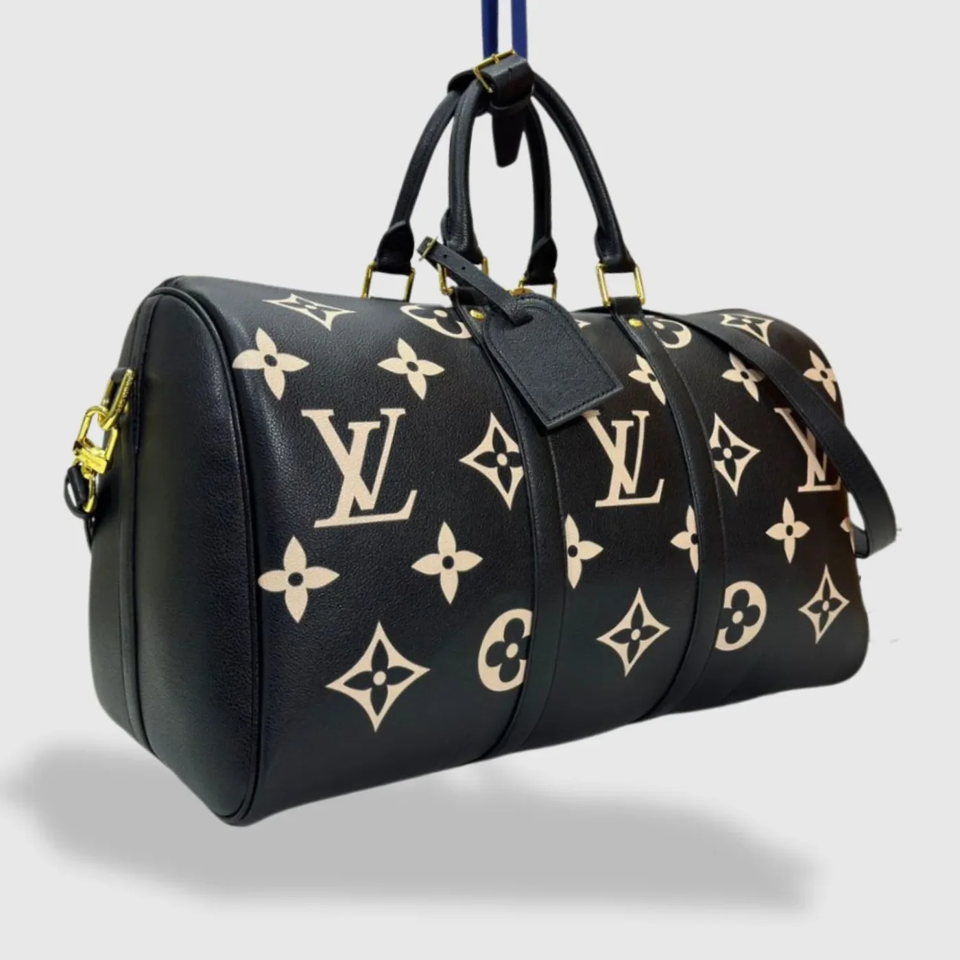 Louis Vuitton Keepall Bandouliere 45 Travel Bag in Black Gold Hardware Louis Vuitton Keepall Bandouliere 45 Travel Bag in Black Gold Hardware