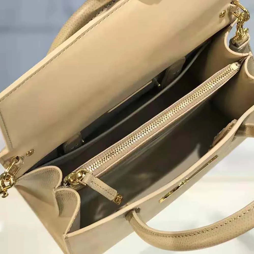 Dior Medium ST Honore Tote Latte Grained Calfskin for Women in Sandy