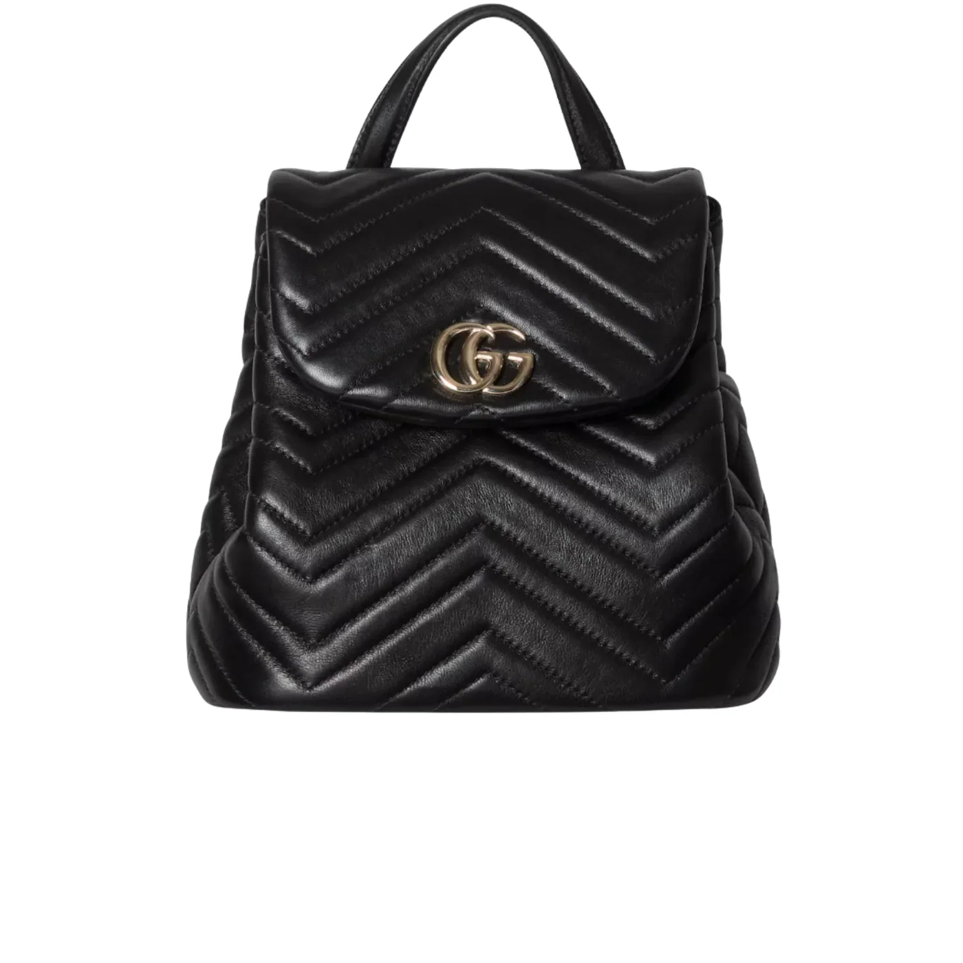 Gucci Marmont Mini Backpack in Black Gold Hardware Gucci Marmont Mini Backpack in Black Gold Hardware