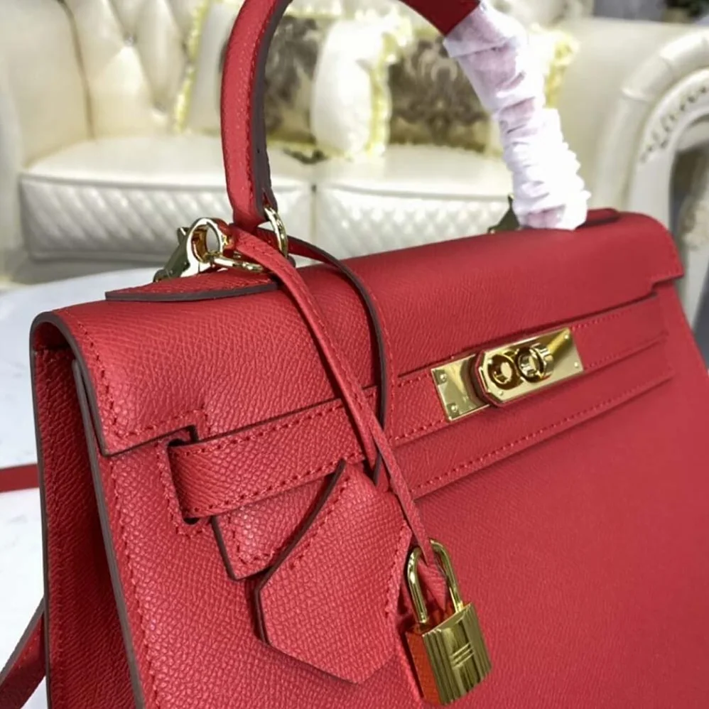 Hermes Kelly Bag 28 Epsom Leather for Women in Red