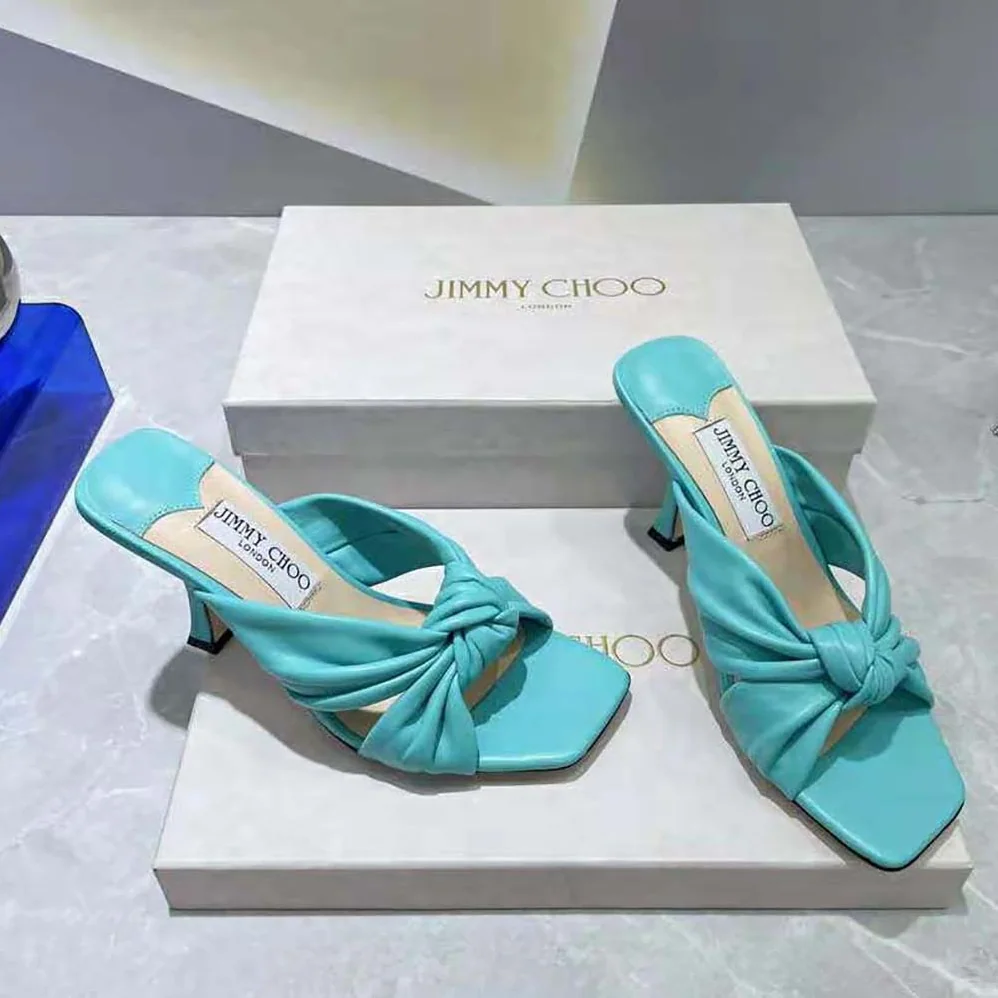 Jimmy Choo Avenue 50 Malibu Nappa Leather Mules for Women Jimmy Choo Avenue 50 Malibu Nappa Leather Mules for Women