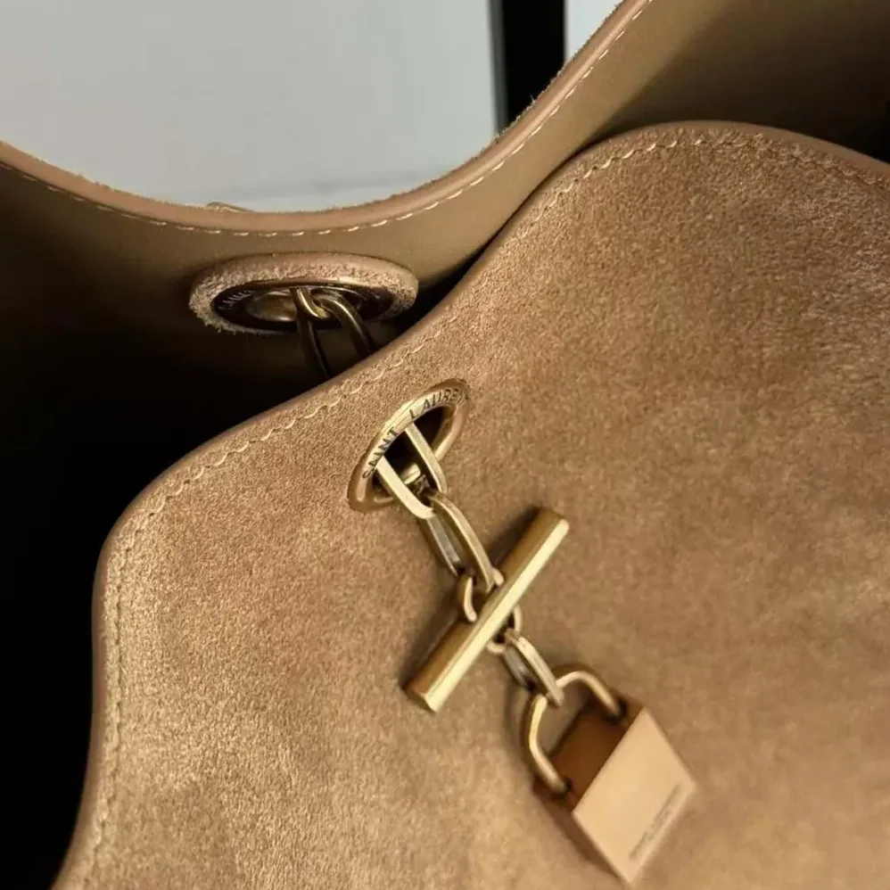 Saint Laurent YSL Hobo Tanger Logo Engraved Shoulder Bag for Women Saint Laurent YSL Hobo Tanger Logo Engraved Shoulder Bag for Women