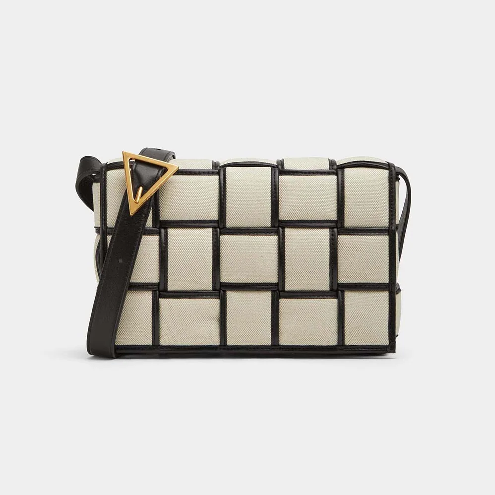 Bottega Veneta Padded Cassette Intreccio Canvas Cross for Women in Body Bag Bottega Veneta Padded Cassette Intreccio Canvas Cross for Women in Body Bag