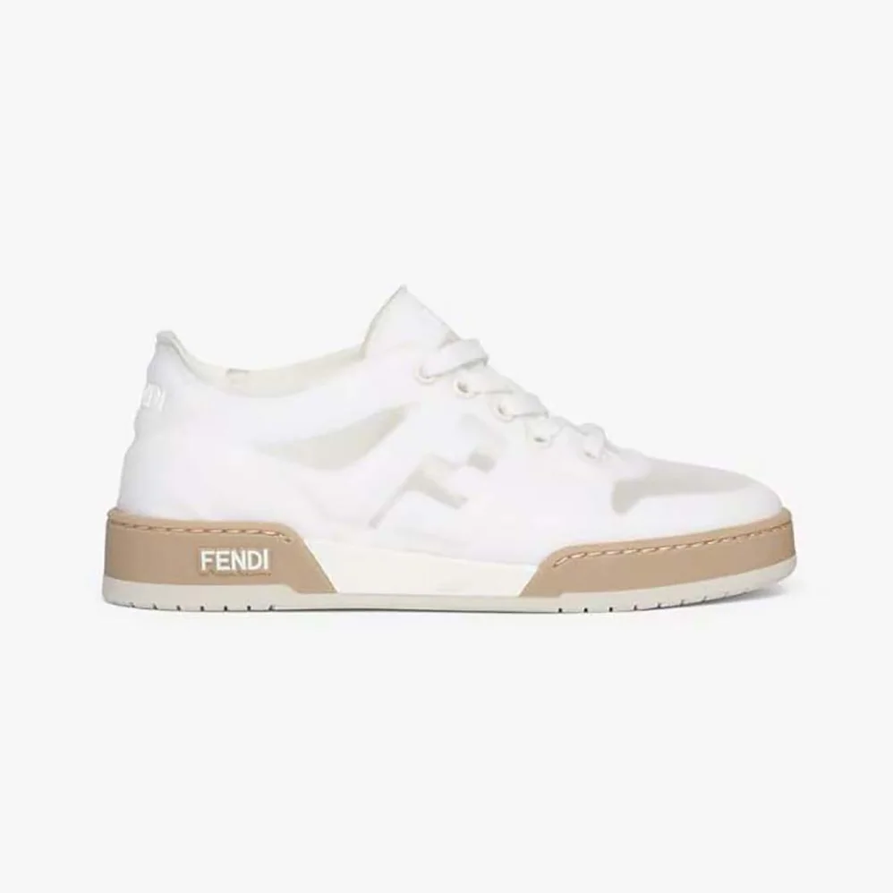 Fendi Match White Mesh Low Tops for Unisex Fendi Match White Mesh Low Tops for Unisex