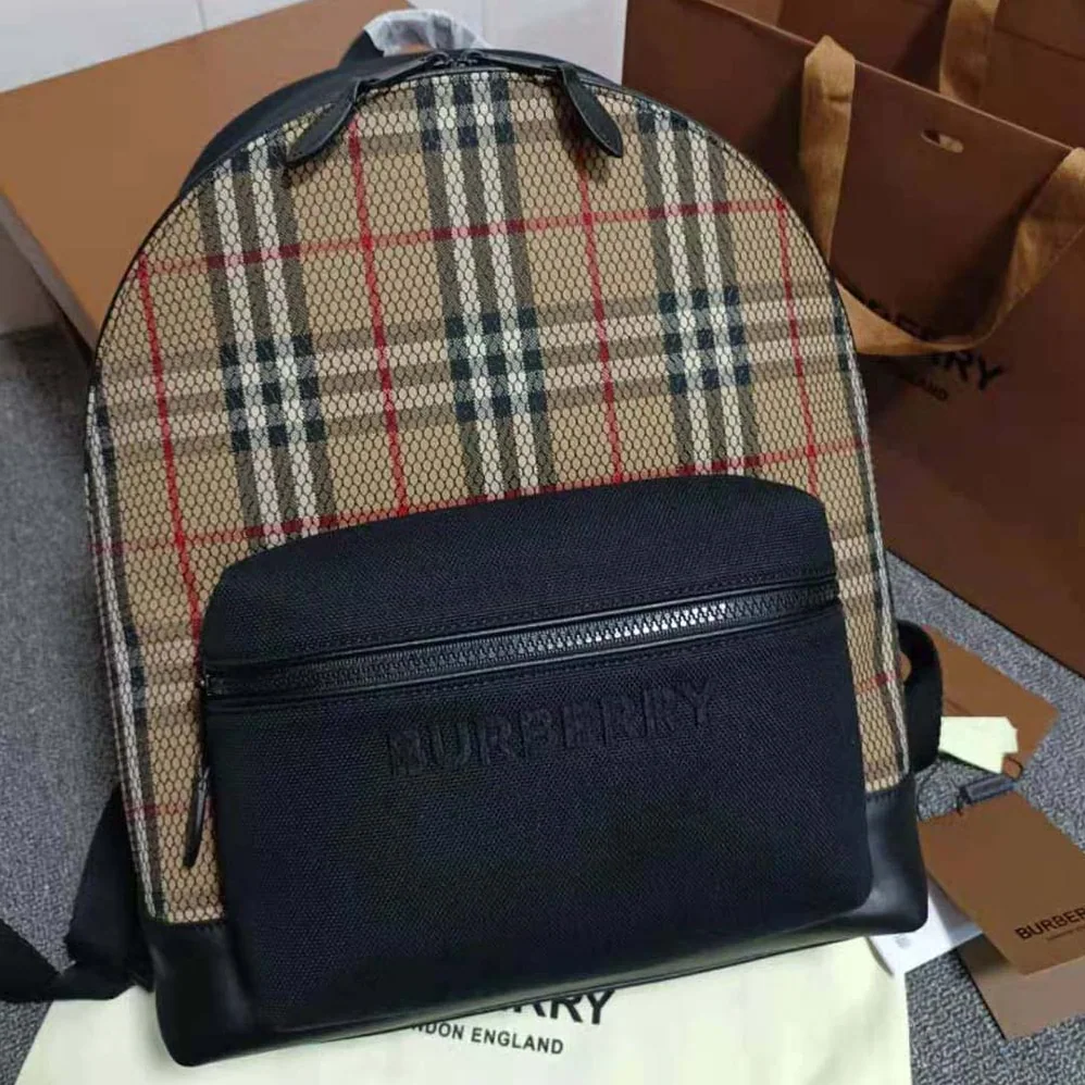 Burberry Check and Mesh Backpack for Women