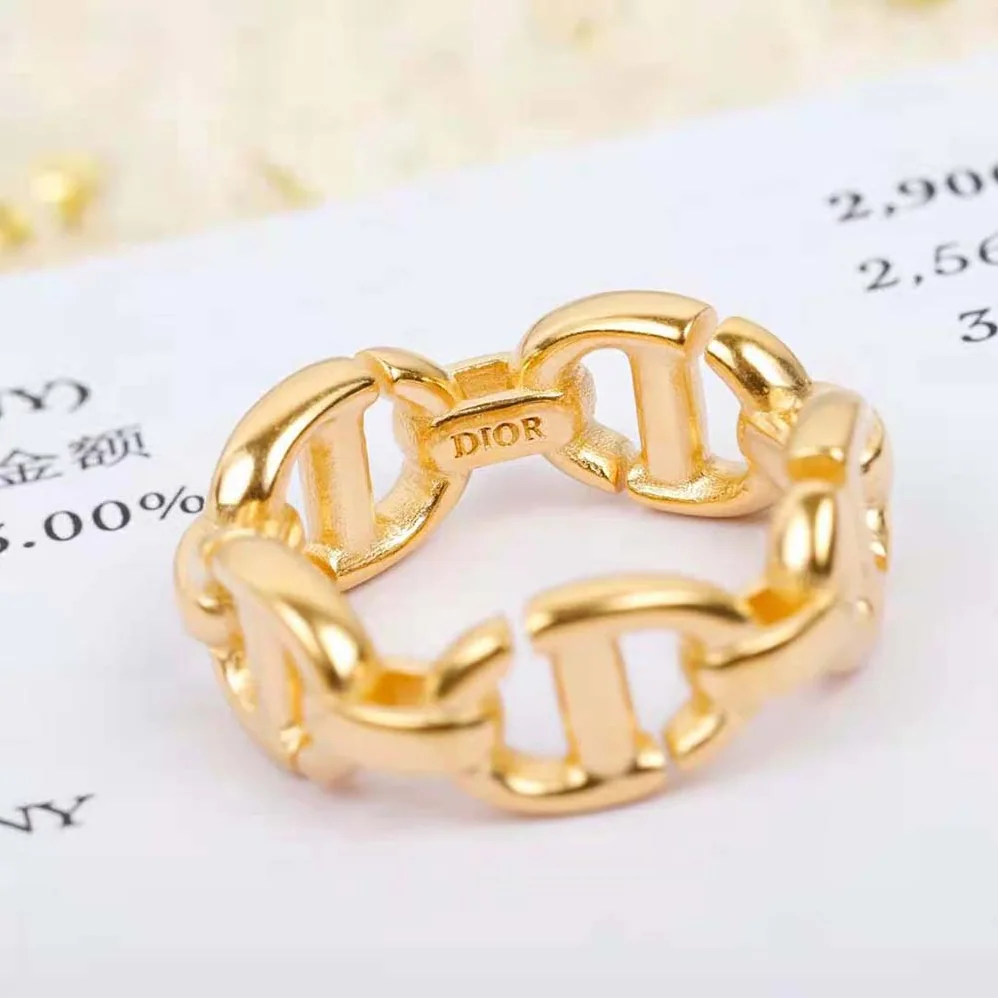 Dior CD Navy Ring Gold for Women in Finish Metal