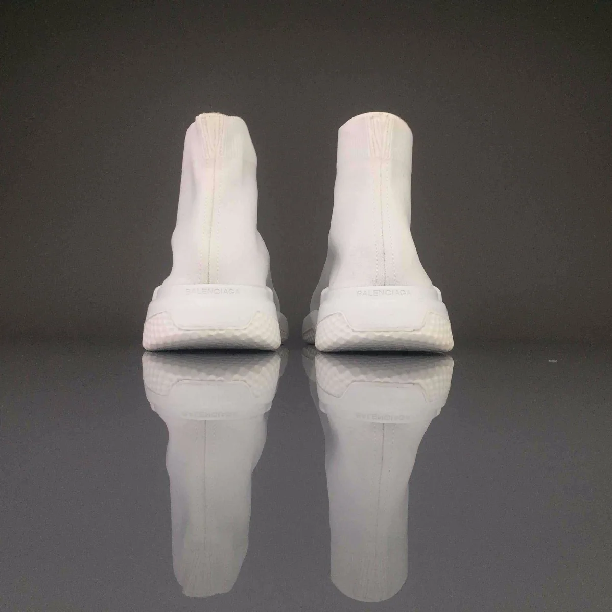 Balenciaga Stretch Mesh High Top Sneakers for Unisex in White Balenciaga Stretch Mesh High Top Sneakers for Unisex in White