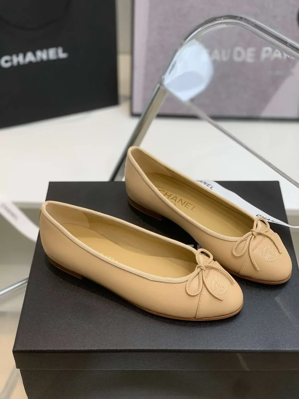 Chanel Ballet Flats Cream Chanel Ballet Flats Cream