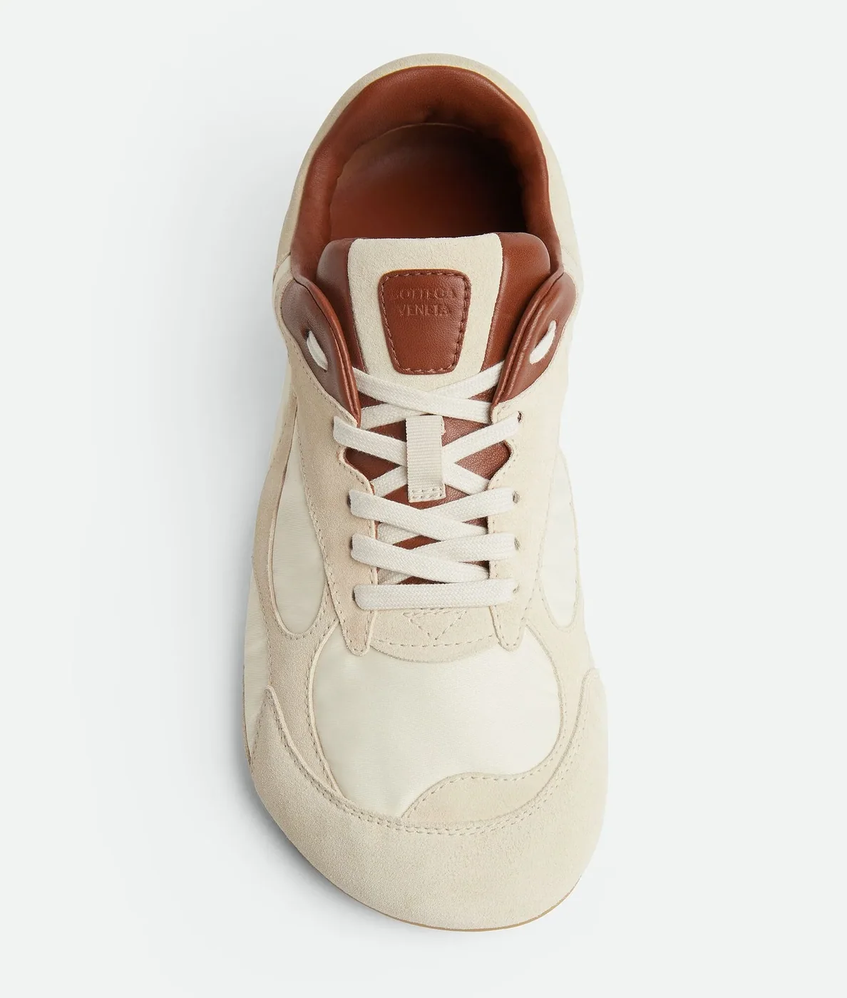 Bottega Veneta Orbit Flash Sneaker Sea Salt in Caramel