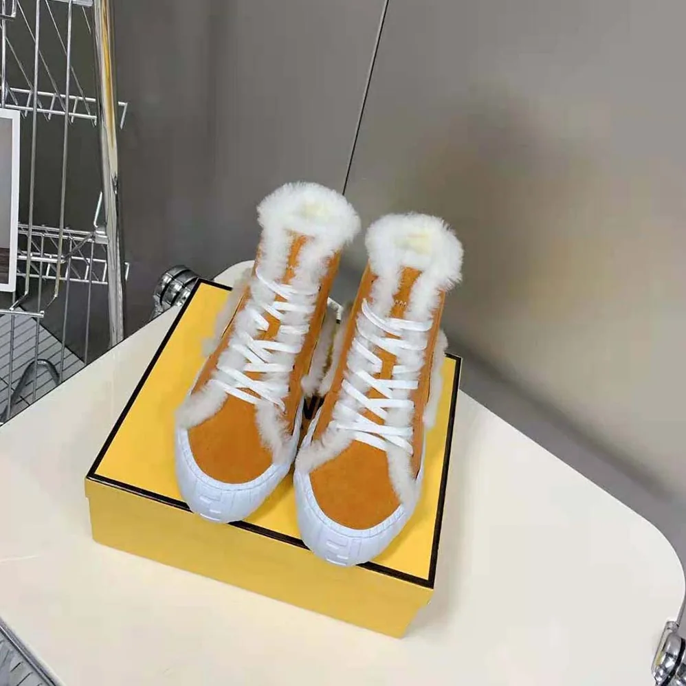 Fendi Force Yellow Suede High for Women in Tops