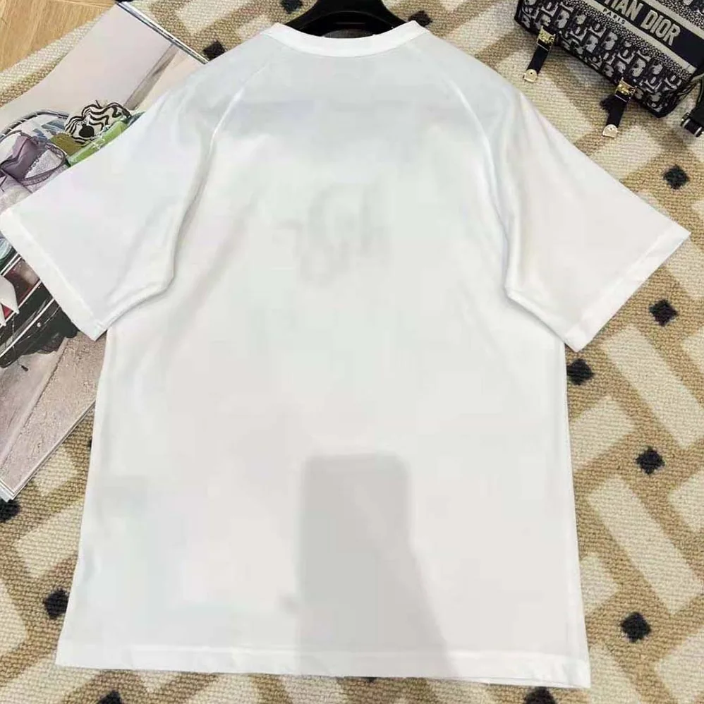 Dior Relaxed-Fit Dior by Erl T-shirt White Slub Cotton Jersey for Men Dior Relaxed-Fit Dior by Erl T-shirt White Slub Cotton Jersey for Men