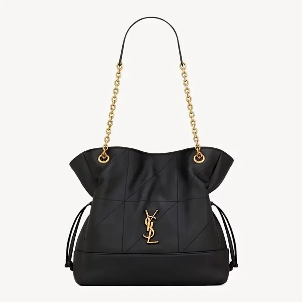 Saint Laurent YSL Jamie Shopping Small in Lambskin for Women in Black