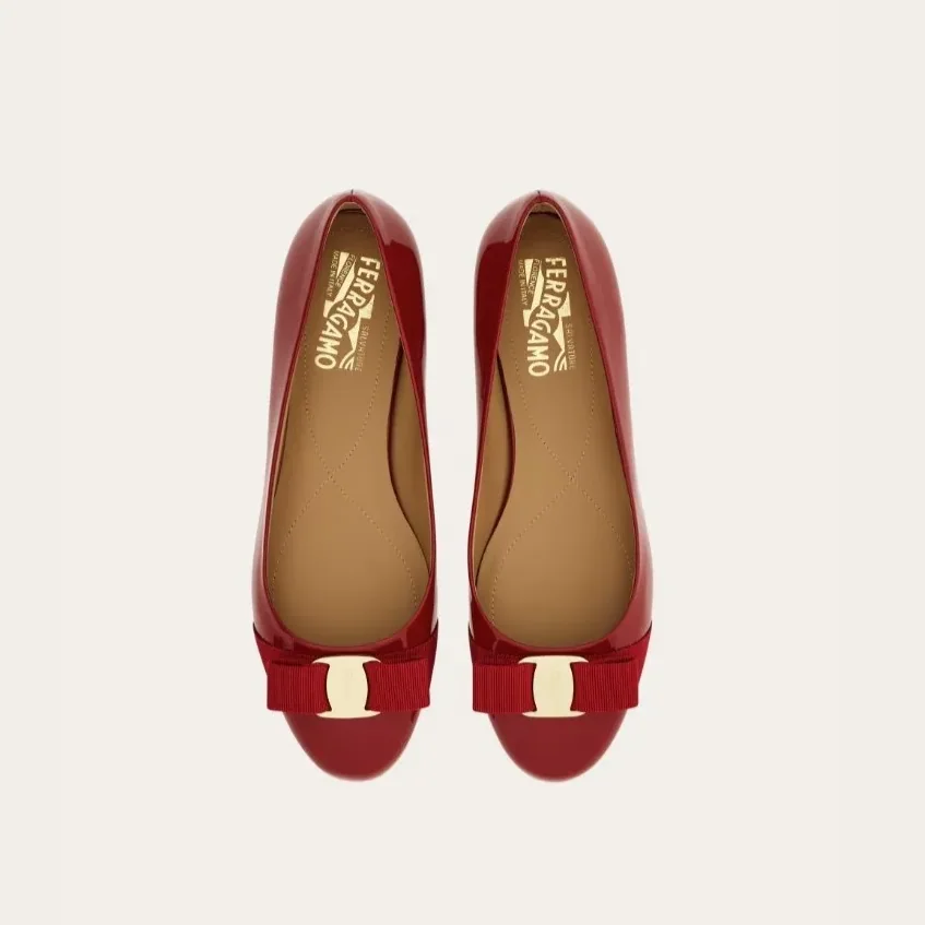 Ferragamo Varina Ballet Flat Red 01A181