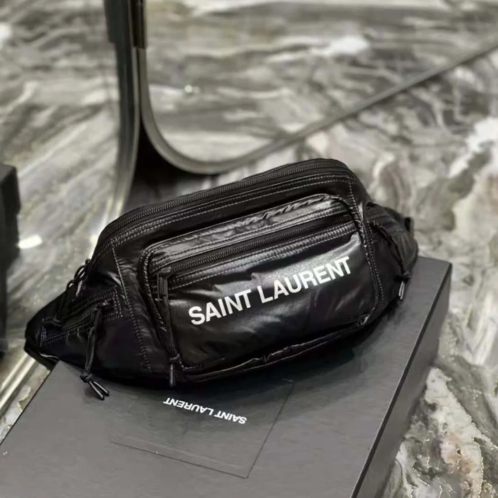Saint Laurent YSL Nuxx Crossbody Bag in Nylon for Men in Black Saint Laurent YSL Nuxx Crossbody Bag in Nylon for Men in Black