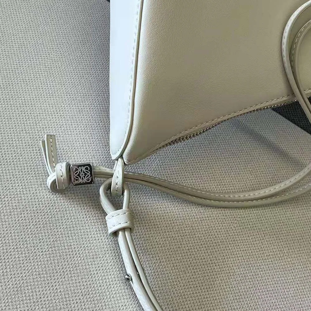 Loewe Mini Hammock Hobo Bag in Classic Calfskin for Women in White Loewe Mini Hammock Hobo Bag in Classic Calfskin for Women in White