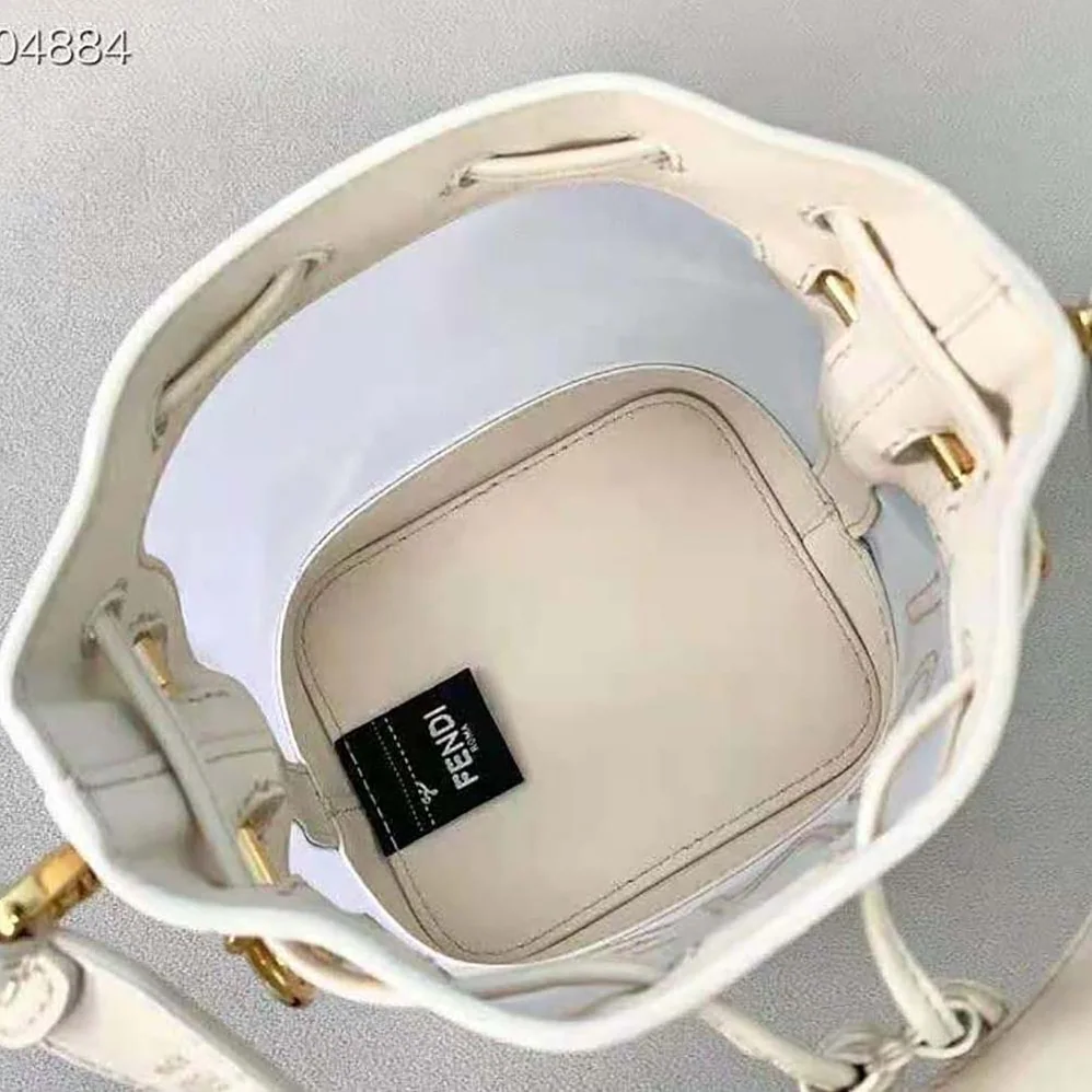 Fendi Mon Tresor Leather and Mesh Mini-bag for Women in White Fendi Mon Tresor Leather and Mesh Mini-bag for Women in White