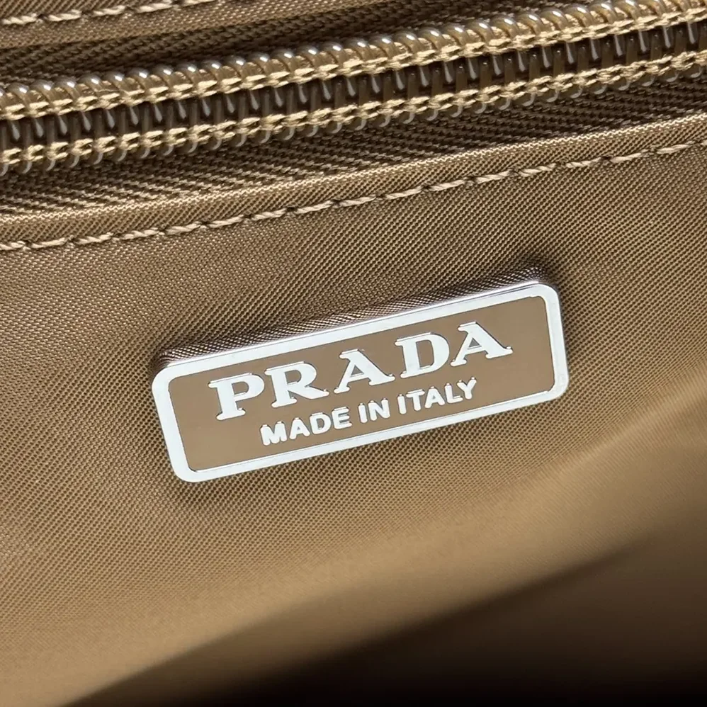 Prada Small Padded Re-Nylon Shoulder Bag for Women in Brown Prada Small Padded Re-Nylon Shoulder Bag for Women in Brown