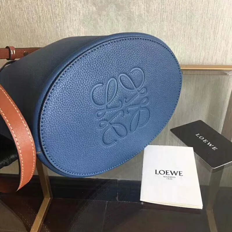 Loewe Gate Bucket Bag Light In Calfskin for Women in Blue