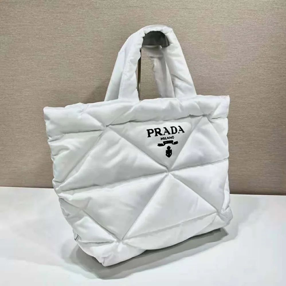 Prada Padded Re-Nylon Tote Bag for Women in White