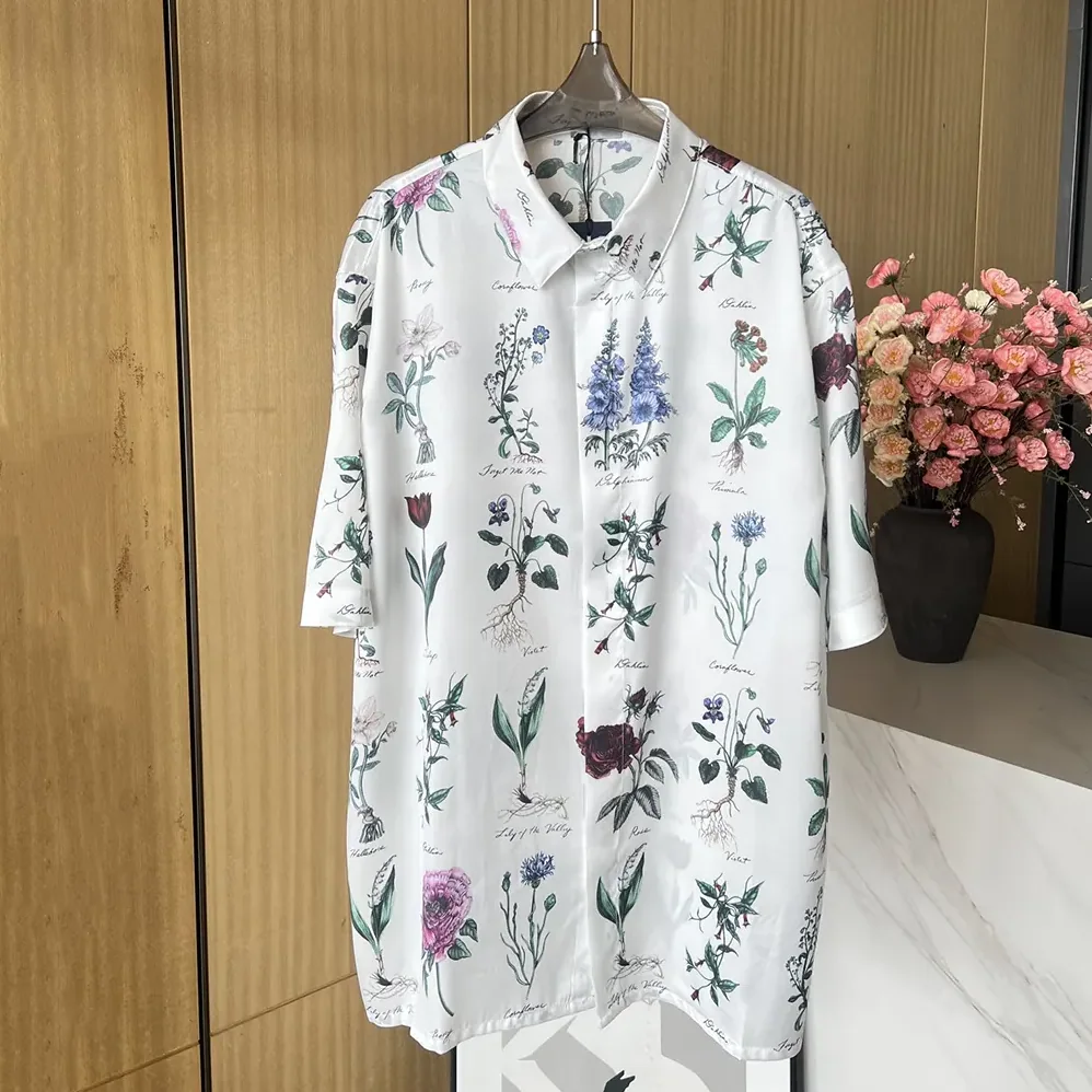 Dior Herbarium Illustration Short for Men in Sleeved Shirt