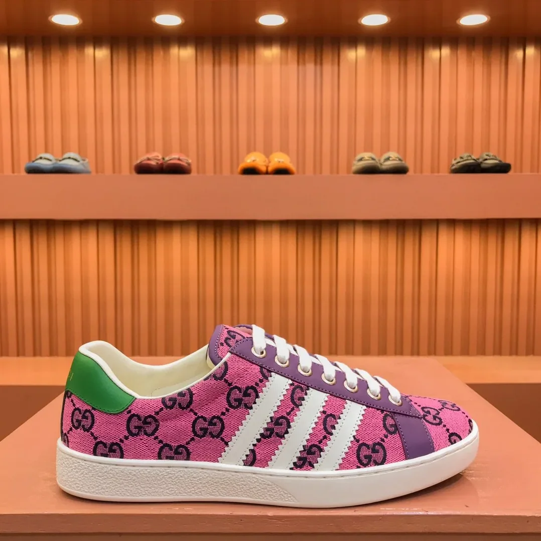 Gucci x Adidas With GG Sneakers Pink for Men Gucci x Adidas With GG Sneakers Pink for Men