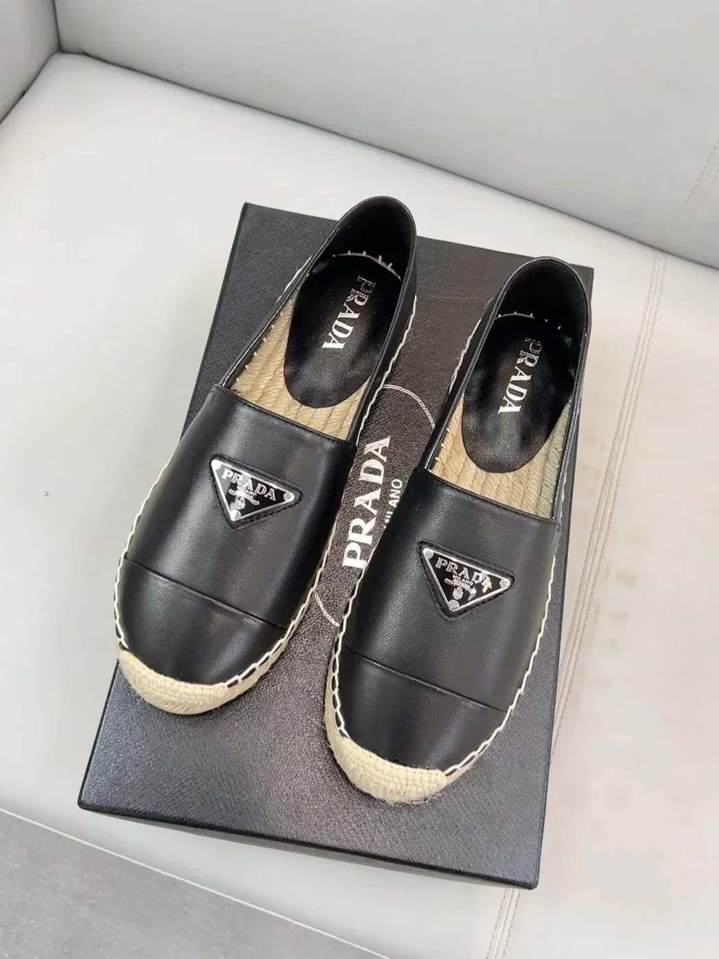 Prada Nappa Espadrillas Black in PRD