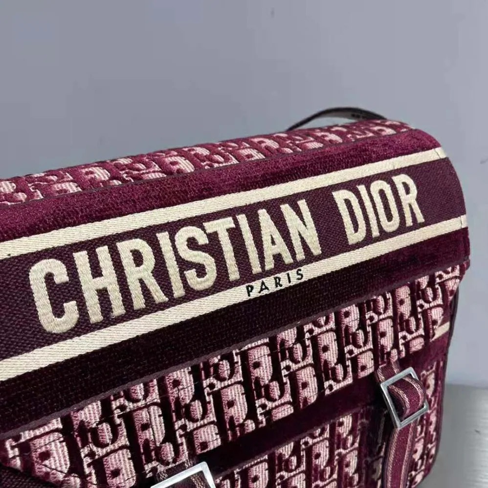 Dior Diorcamp Bag Dior Oblique Embroidery for Men in Maroon Dior Diorcamp Bag Dior Oblique Embroidery for Men in Maroon