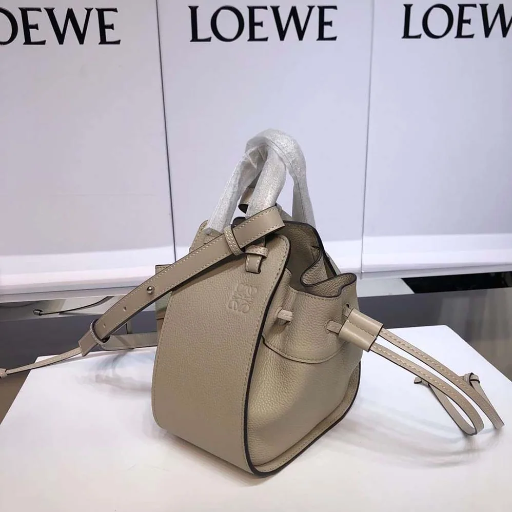 Loewe Hammock Drawstring Mini Bag for Women in Beige Loewe Hammock Drawstring Mini Bag for Women in Beige