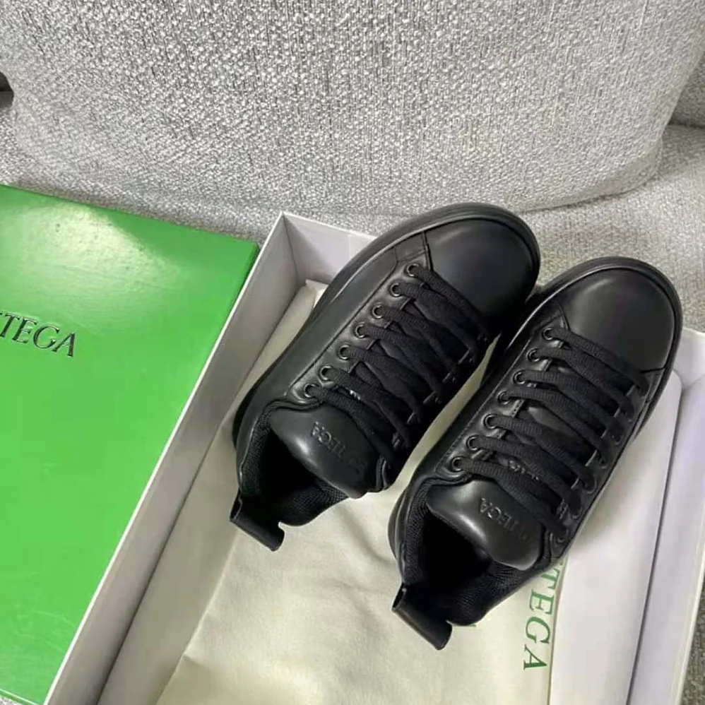 Bottega Veneta Pillow Sneaker Padded Leather Lace-up Sneakers for Unisex in Black