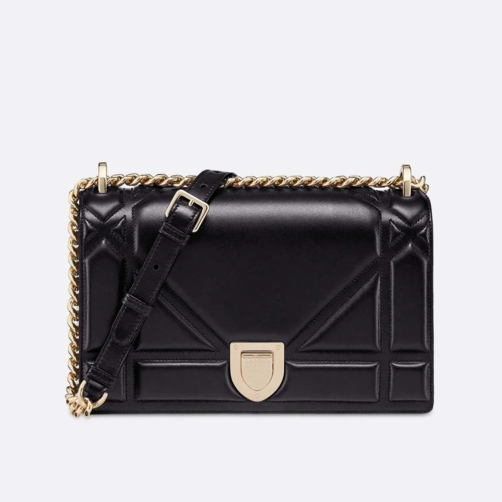 Dior Diorama Lambskin Bag for Women in Black