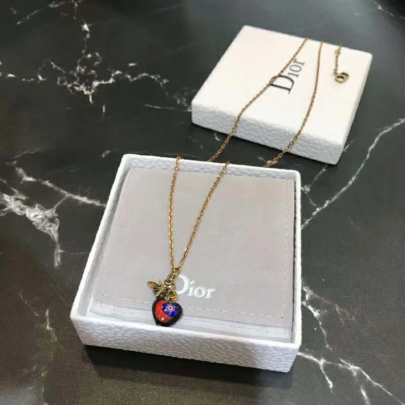 Dior D-Murrine Necklace Aged Gold for Women in Tone Metal Murano Glass Dior D-Murrine Necklace Aged Gold for Women in Tone Metal Murano Glass