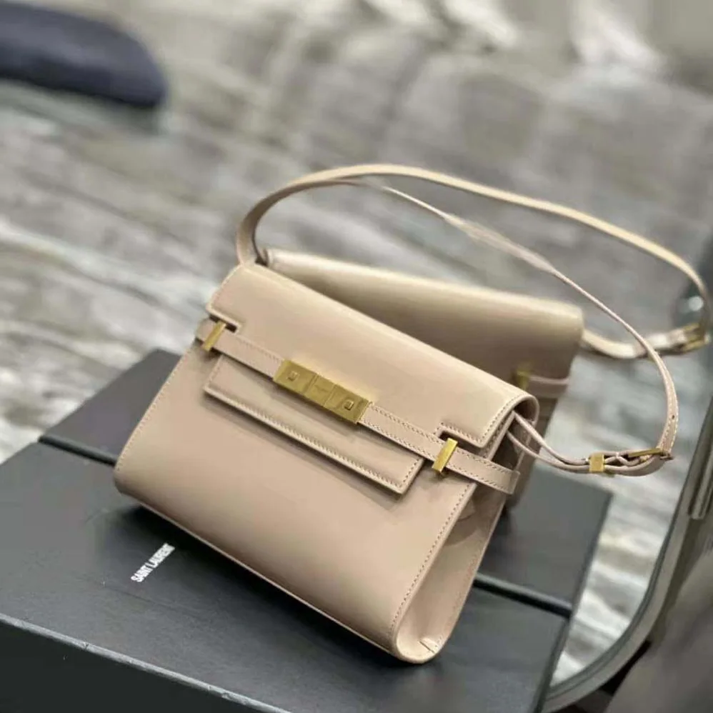 Saint Laurent YSL Manhattan Small Shoulder Bag in Box Saint Laurent Leather for Women in Pink Saint Laurent YSL Manhattan Small Shoulder Bag in Box Saint Laurent Leather for Women in Pink
