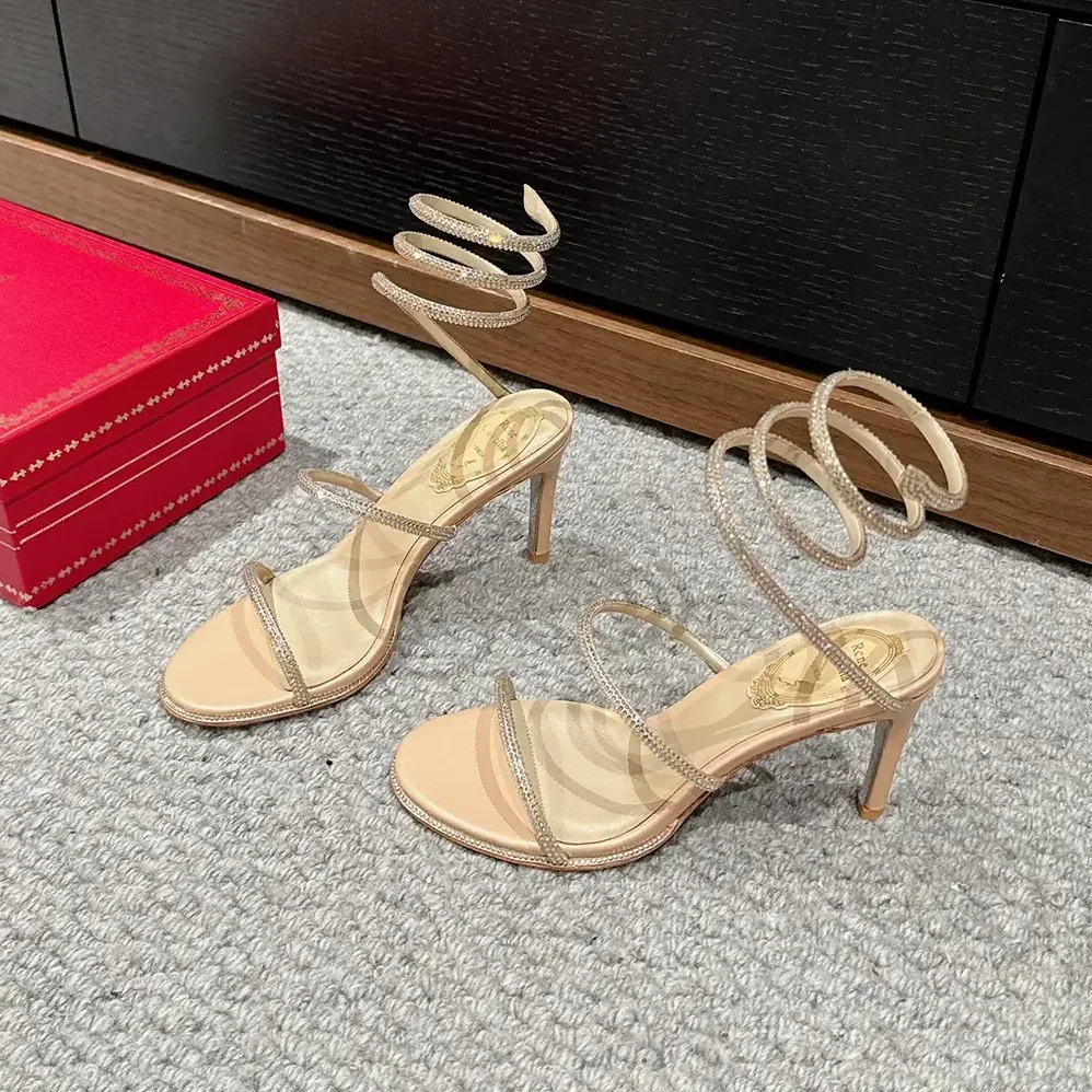 Rene Caovilla Cleo Neutral Sandal 80 for Women