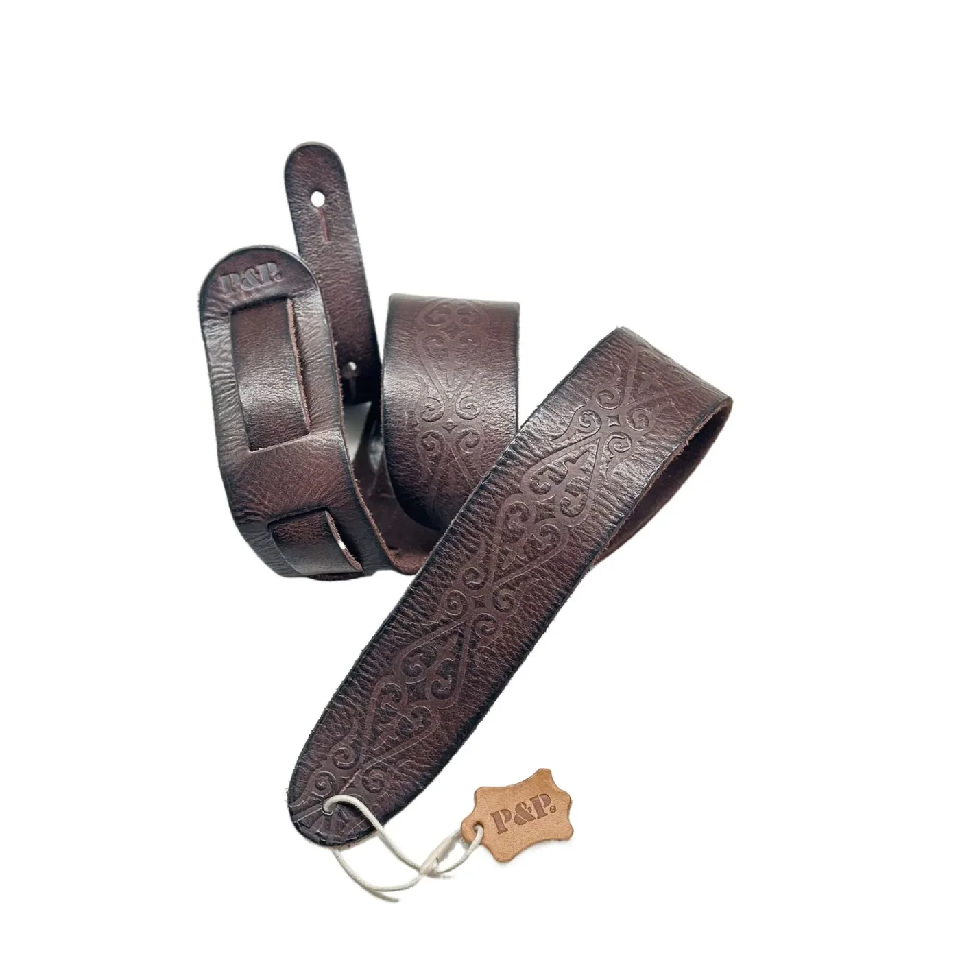 Retro Guitar Strap Purely Handmade Full in grain Leather