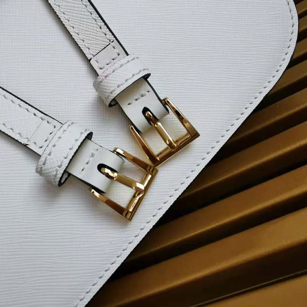 Prada Saffiano Leather Prada Embleme Bag for Women in White
