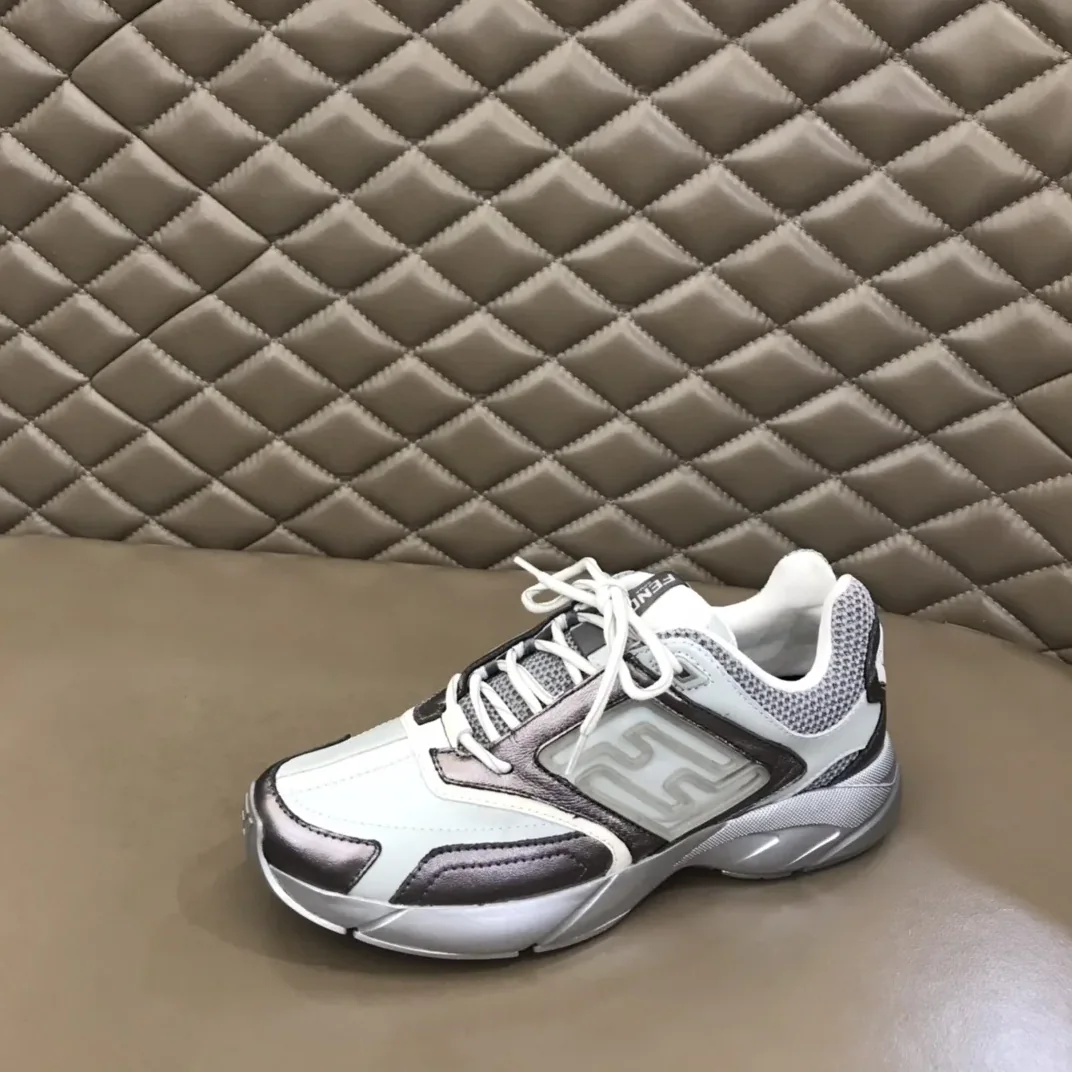 FD Fendi Faster Trainers Sneakers Grey FD Fendi Faster Trainers Sneakers Grey