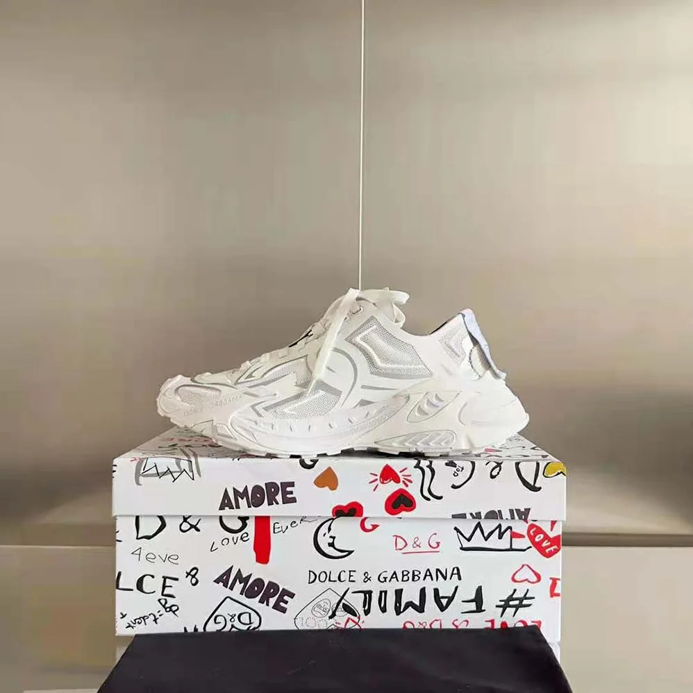 Dolce Gabbana D&G Technical Fabric Fast Sneakers for Unisex in White
